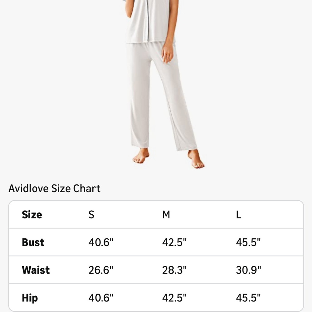 Women's white pajama set - Picture 3 of 8